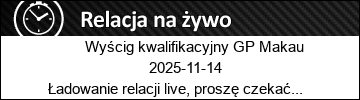 Wyścig kwalifikacyjny GP Makau – jedzie Kucharczyk [Live stream i relacja live]