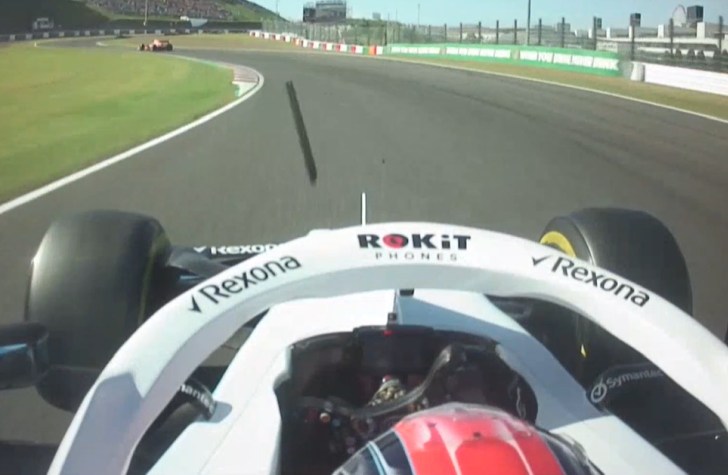 Kubica onboard Japonia stenogram f1 2019