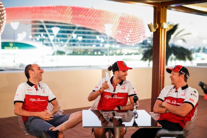 Robert Kubica Antonio Giovinazzi Kimi Raikkonen śmiech