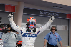 Saturday, April 5, 2008 Bahrain Grand Prix 2008 BMW Sauber F1 Team driver Robert Kubica (POL) is on pole for ther race This image is copyright free for editorial use © BMW AG