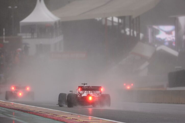 GP Belgii F1 deszcz