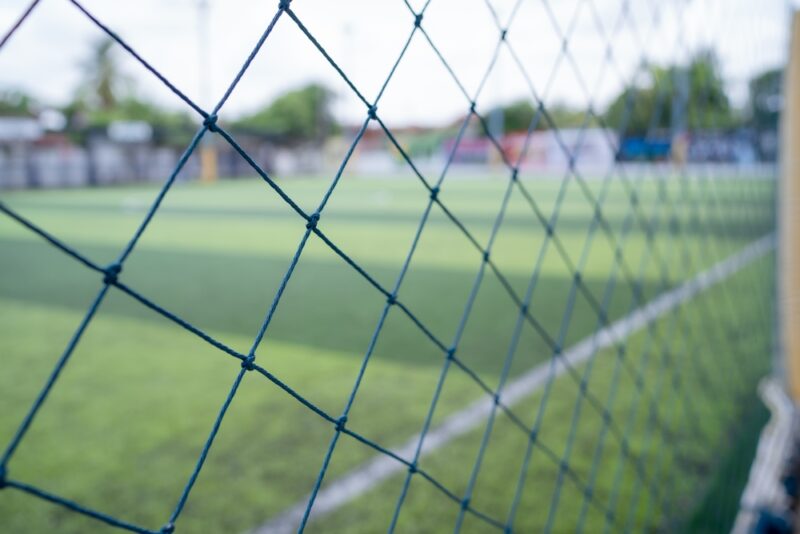 Futsal,Field,Net.,On,The,Background,Of,Futsal,Pitches,With