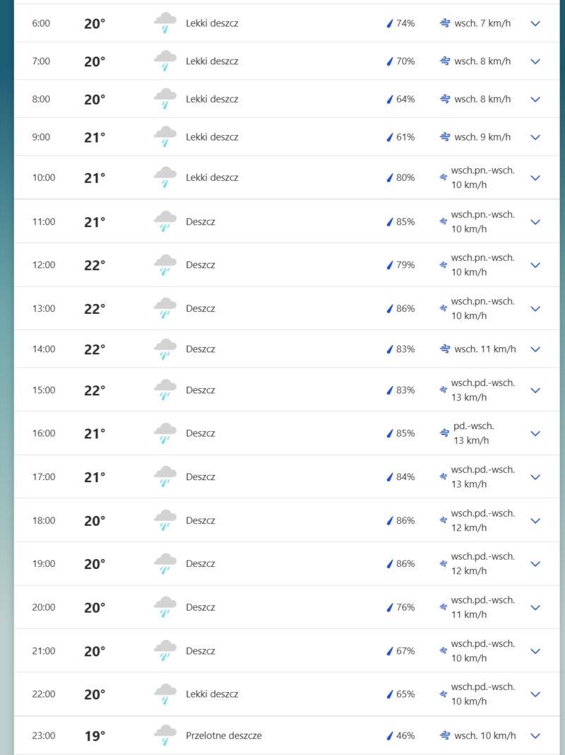 Pogoda Niedziela Interlagos