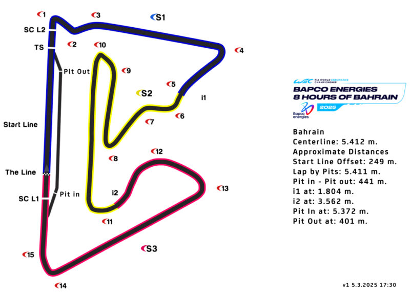 mapa toru 8h Bahrajnu wec