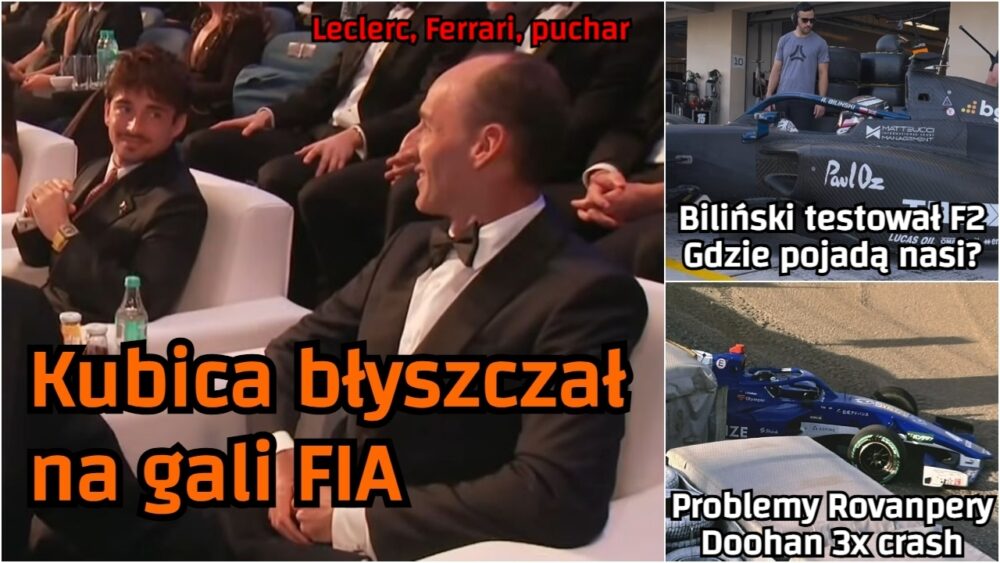 Kubica jedną z gwiazd gali FIA. Były ważne ogłoszenia, będą zmiany w F1. Co z juniorami?