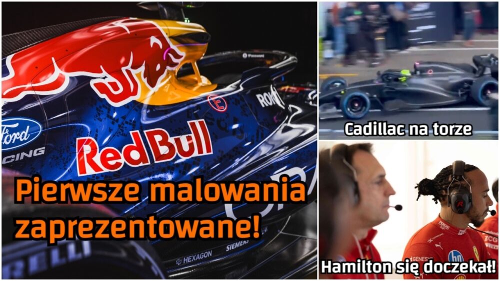 Red Bull pokazał malowania, Cadillac na torze, Hamilton z nowym inżynierem