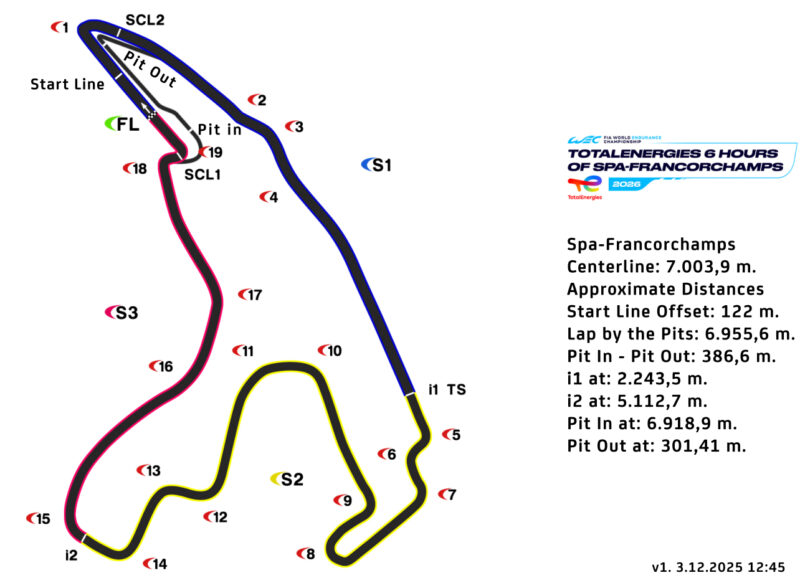 6h Spa mapa