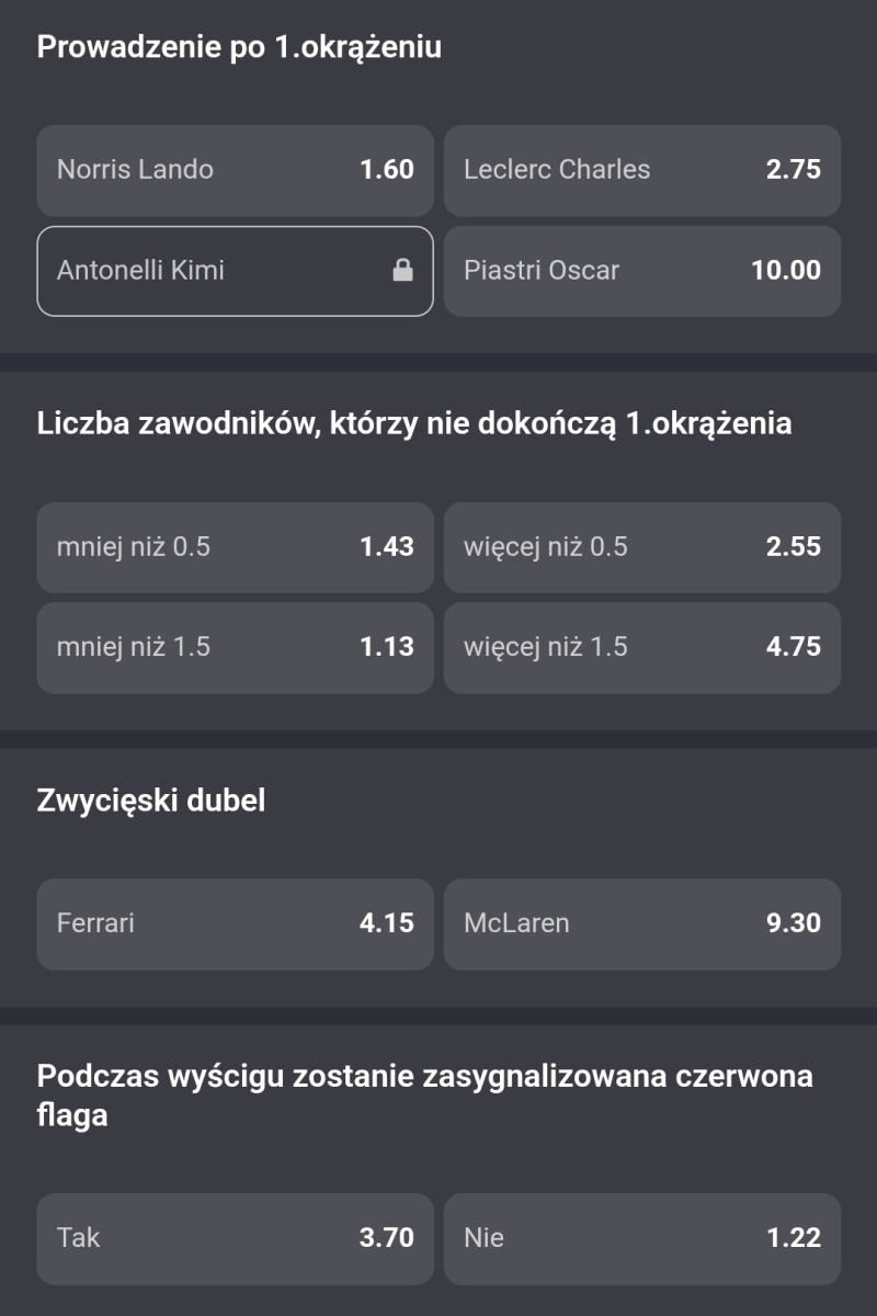 pierwsze okrążenie